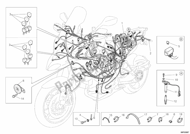 Todas las partes para Arnés De Cableado de Ducati Multistrada 1200 ABS 2011